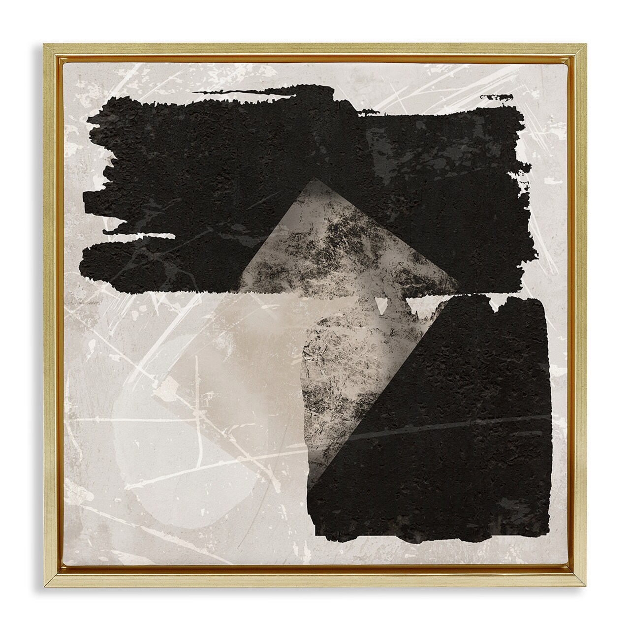 Stupell Industries Two Black Abstract Shapes Floating Frame By Daniela Santiago